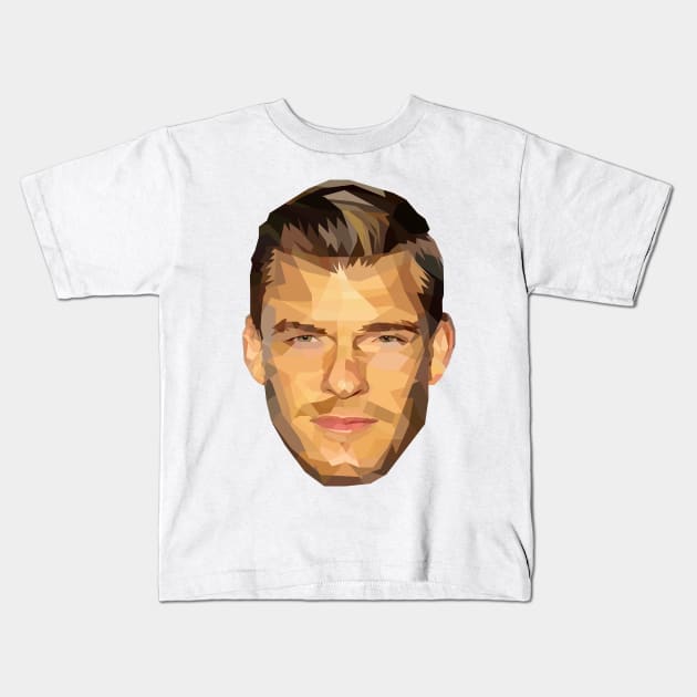 Alan Ritchson Art Kids T-Shirt by Worldengine